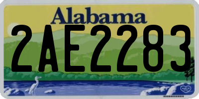 AL license plate 2AE2283