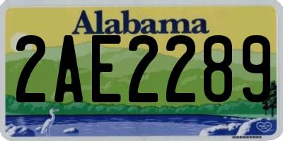AL license plate 2AE2289