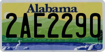 AL license plate 2AE2290