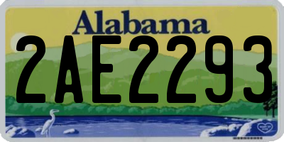 AL license plate 2AE2293