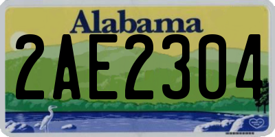 AL license plate 2AE2304