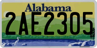 AL license plate 2AE2305