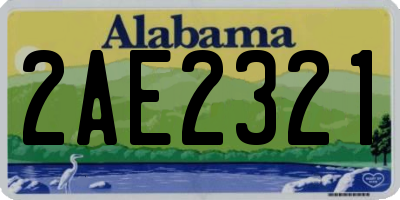 AL license plate 2AE2321
