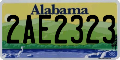 AL license plate 2AE2323