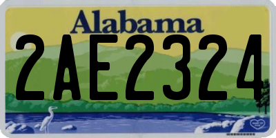 AL license plate 2AE2324