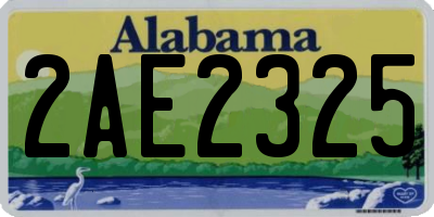 AL license plate 2AE2325