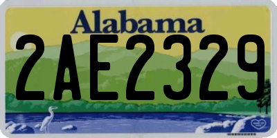 AL license plate 2AE2329