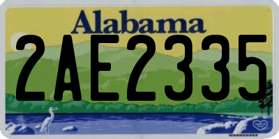 AL license plate 2AE2335