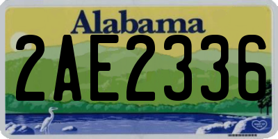 AL license plate 2AE2336