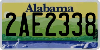 AL license plate 2AE2338