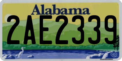 AL license plate 2AE2339