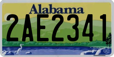 AL license plate 2AE2341