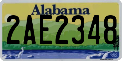 AL license plate 2AE2348