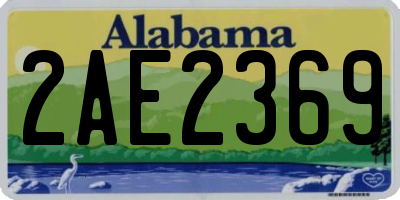 AL license plate 2AE2369