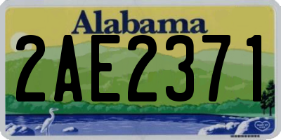 AL license plate 2AE2371
