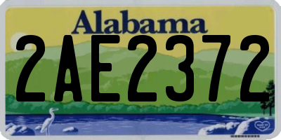 AL license plate 2AE2372
