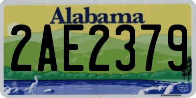 AL license plate 2AE2379