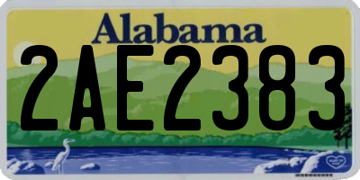 AL license plate 2AE2383