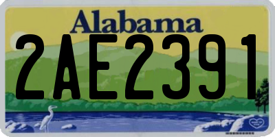 AL license plate 2AE2391