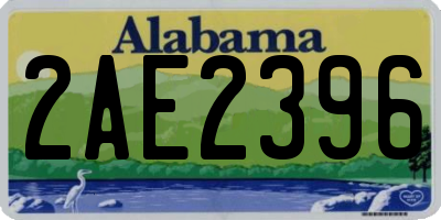 AL license plate 2AE2396