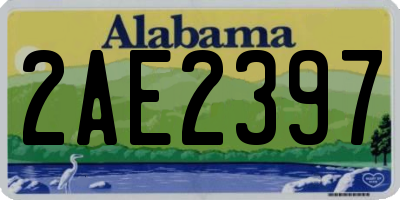 AL license plate 2AE2397