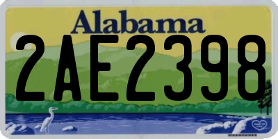 AL license plate 2AE2398