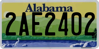 AL license plate 2AE2402