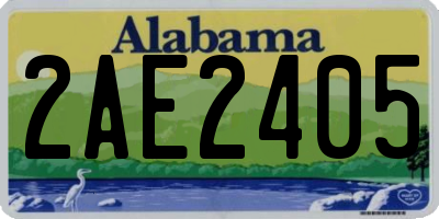 AL license plate 2AE2405