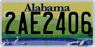 AL license plate 2AE2406