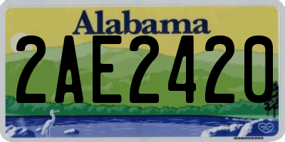 AL license plate 2AE2420
