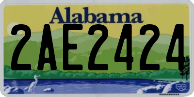 AL license plate 2AE2424