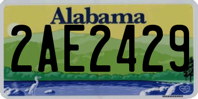 AL license plate 2AE2429