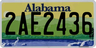AL license plate 2AE2436