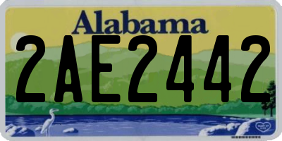 AL license plate 2AE2442