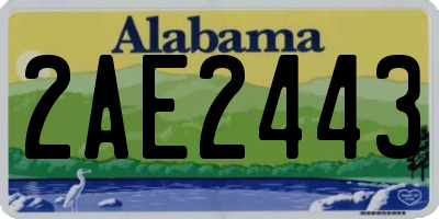 AL license plate 2AE2443