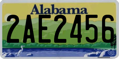 AL license plate 2AE2456