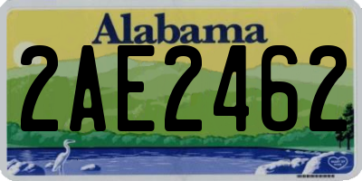 AL license plate 2AE2462