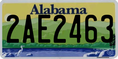 AL license plate 2AE2463