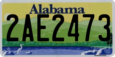 AL license plate 2AE2473