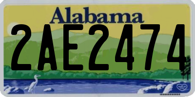 AL license plate 2AE2474