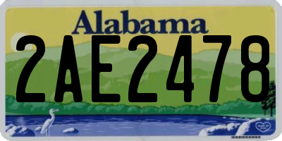 AL license plate 2AE2478