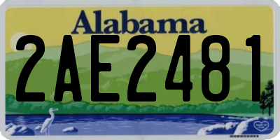 AL license plate 2AE2481