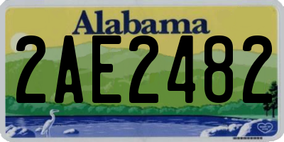 AL license plate 2AE2482