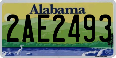 AL license plate 2AE2493