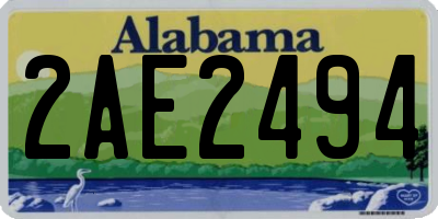 AL license plate 2AE2494