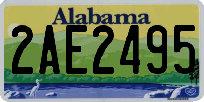AL license plate 2AE2495