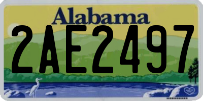 AL license plate 2AE2497