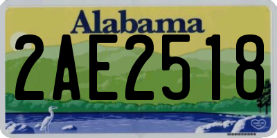 AL license plate 2AE2518