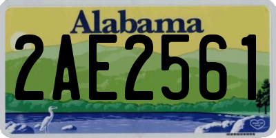 AL license plate 2AE2561