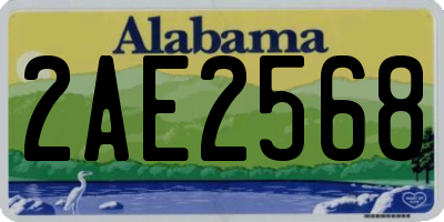 AL license plate 2AE2568